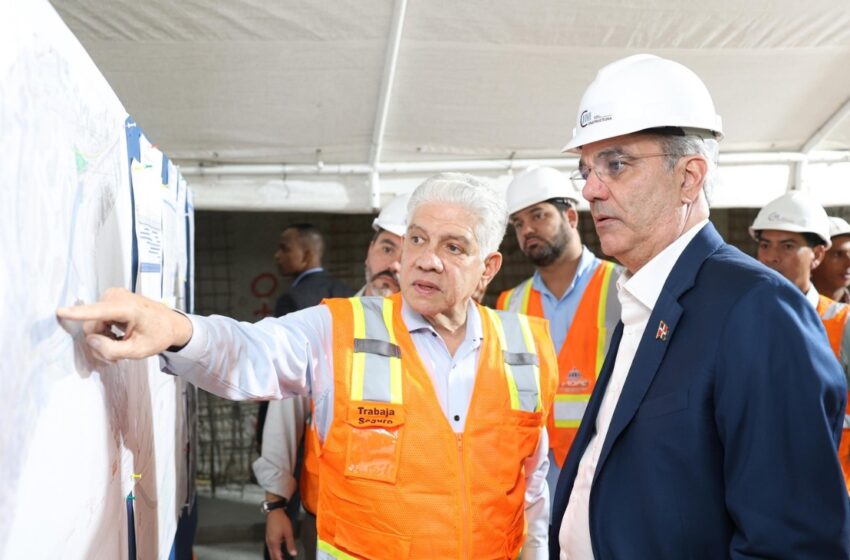 Abinader supervisa avances del túnel bajo Plaza de la Bandera